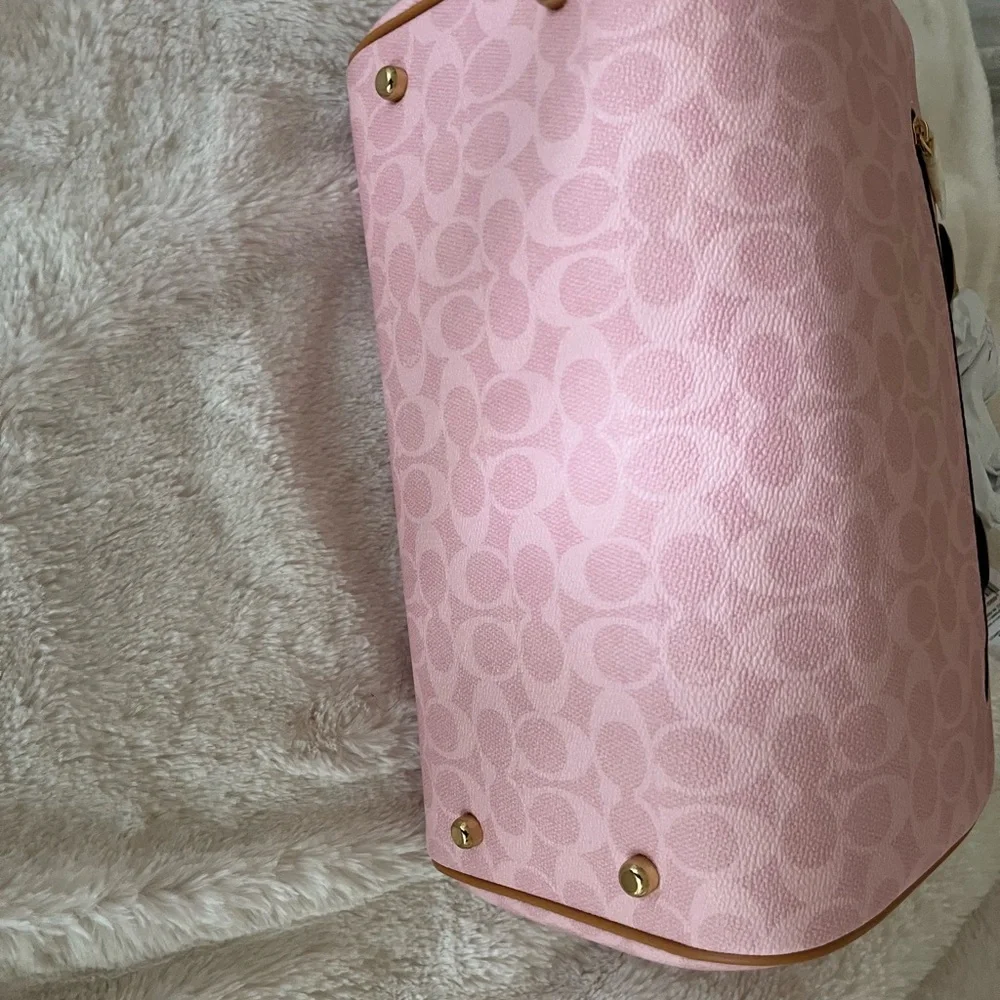 Coach Pink Signature Large Satchel - Picture 3 of 4
